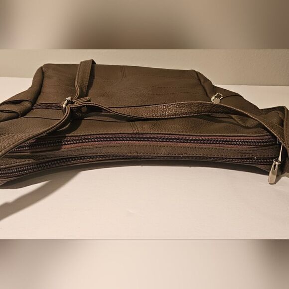 Women's Large Dark Brown Purse w/Multi Compartments EUC - Picture 9 of 16